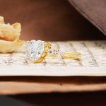 Classic Minimalist 3-Prong Heart Cut Moissanite Engagement Ring - Additional view