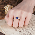 Unique and Dazzling 3-Prong Heart Cut Tanzanite Engagement Ring - Additional view