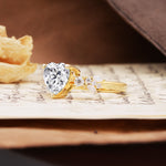 Unique and Dazzling 3-Prong Heart Cut Lab Diamond Engagement Ring - Additional view