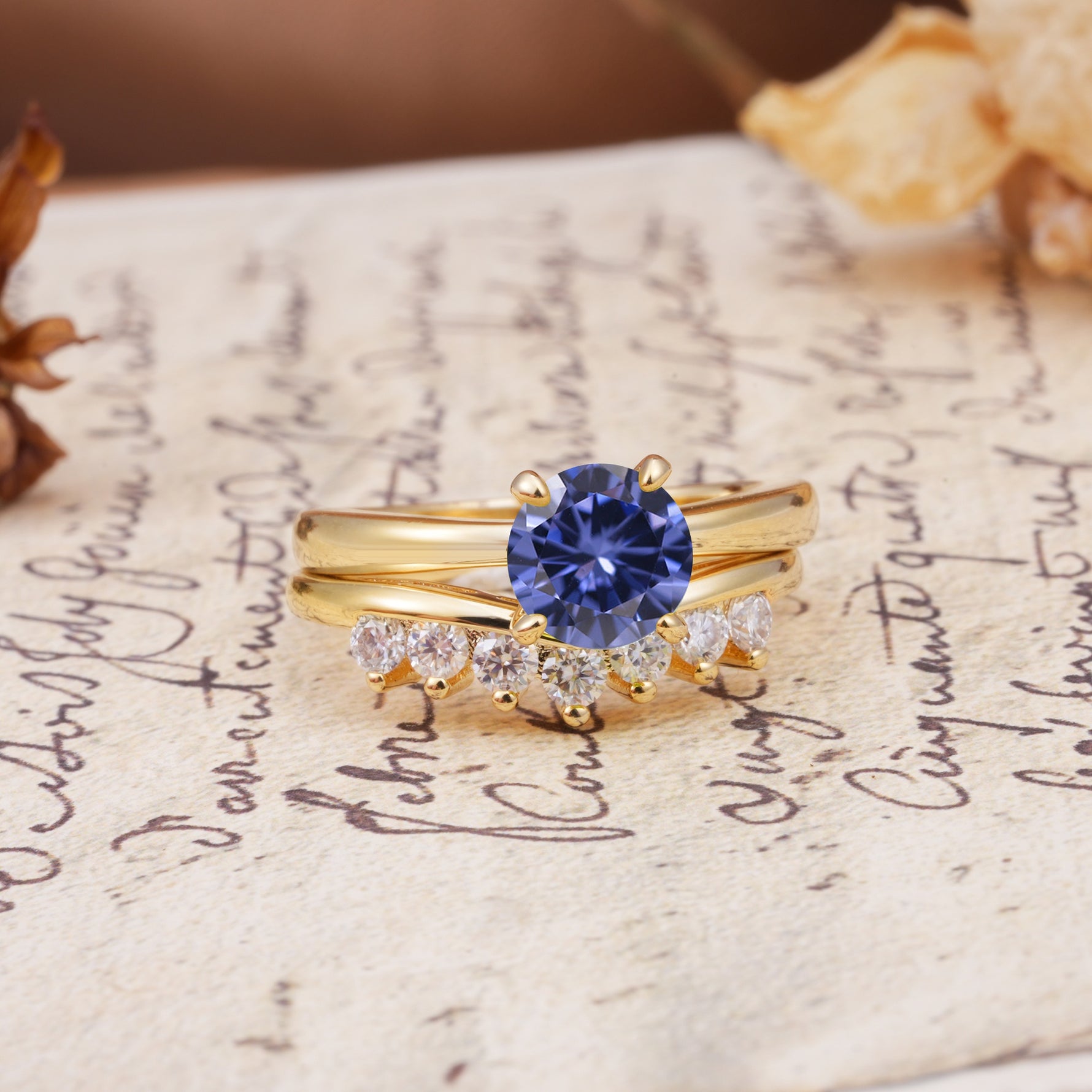 Classic Luxury Vintage 5-Prong Pear Cut Tanzanite Engagement Ring - White-Gold