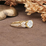 Luxurious and Unique 8-Prong Round Cut Moissanite Engagement Ring - Additional view