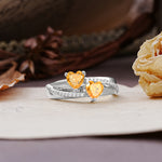 Classic Minimalist 4-Prong Round Cut Citrine Engagement Ring - Additional view
