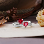 Classic Minimalist 4-Prong Round Cut Ruby Engagement Ring - Additional view
