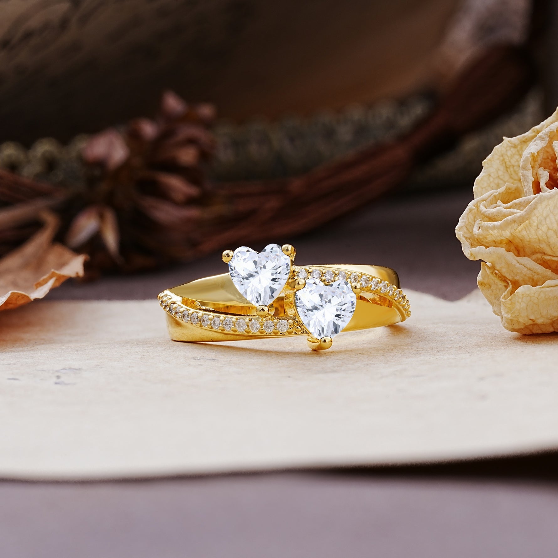 Classic Minimalist 4-Prong Round Cut Moissanite Engagement Ring - Additional view
