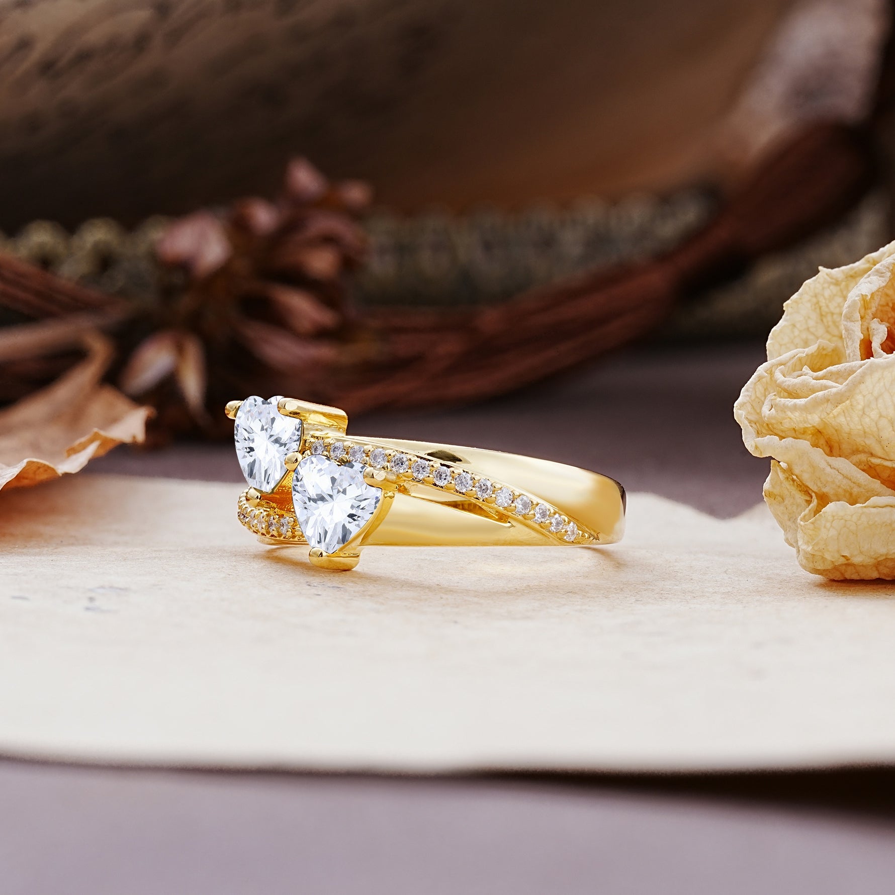 Classic Minimalist 4-Prong Round Cut Moissanite Engagement Ring - Additional view