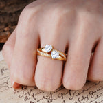 Classic Minimalist 4-Prong Round Cut Moissanite Engagement Ring - Additional view