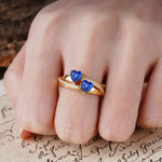 Classic Minimalist 4-Prong Round Cut Sapphire Engagement Ring - Additional view