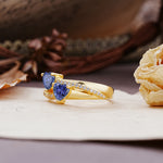 Classic Minimalist 4-Prong Round Cut Tanzanite Engagement Ring - Additional view