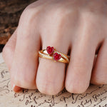 Classic Minimalist 4-Prong Round Cut Ruby Engagement Ring - Additional view