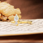Luxurious 3-Prong Double Heart Cut Moissanite Engagement Ring - Additional view