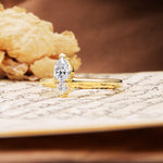 Luxurious 3-Prong Double Heart Cut Lab Diamond Engagement Ring - Additional view