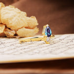 Luxurious 3-Prong Double Heart Cut Alexandrite Engagement Ring - Additional view