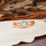 Unique Twisted-Wrap Round Cut Fire Opal Engagement Ring - Additional view