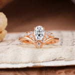 Simple 3-Prong Pear-Cut Lab Diamond Two stones Engagement Ring - Additional view