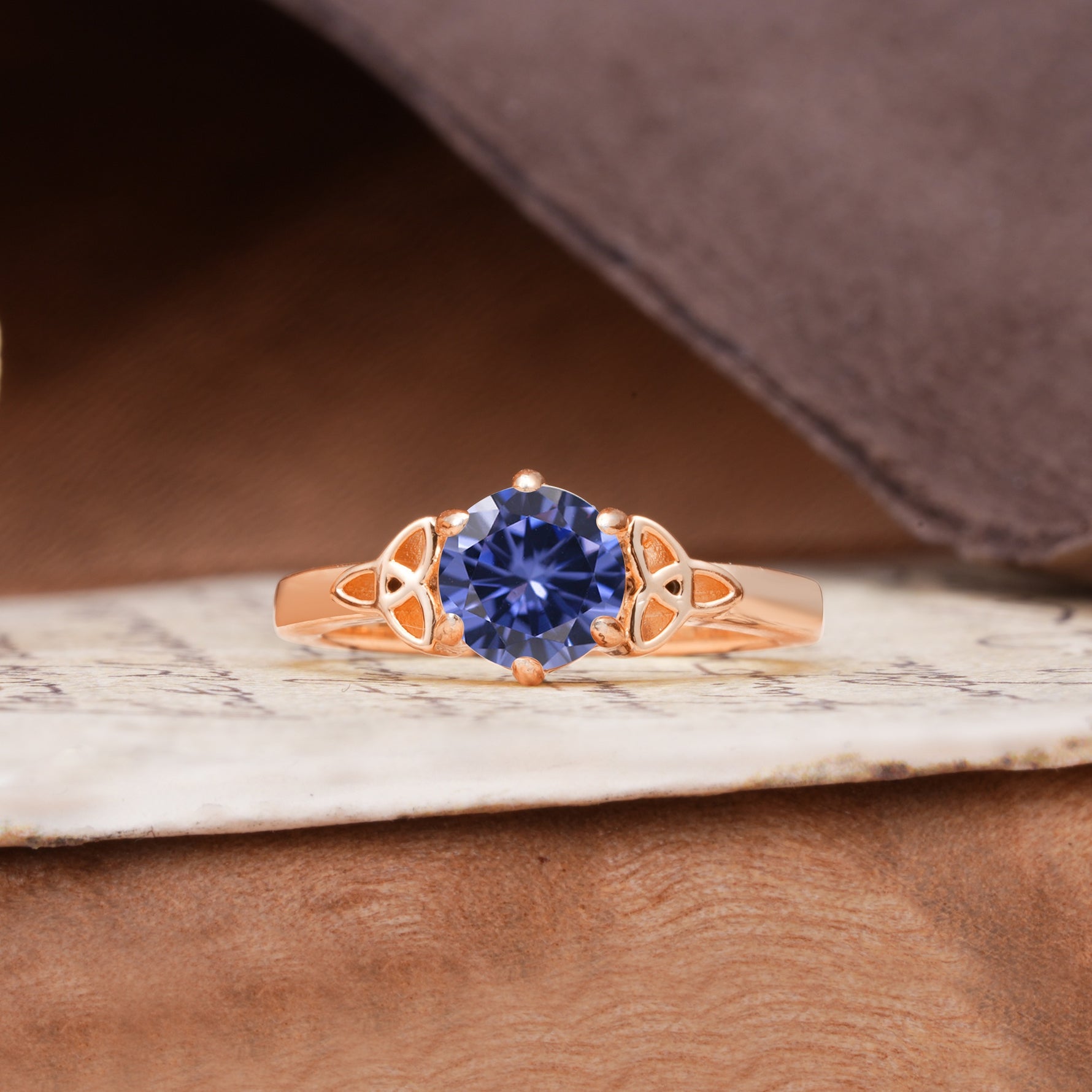 Unique Luxurious 4-Prong Oval Cut Tanzanite Engagement Ring - Additional view