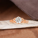 Unique Luxurious 4-Prong Oval Cut Lab Diamond Engagement Ring - Additional view
