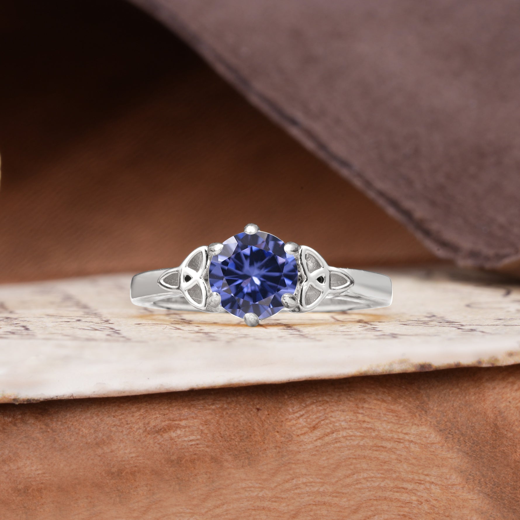 Unique Luxurious 4-Prong Oval Cut Tanzanite Engagement Ring - Additional view