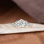 Unique Luxurious 4-Prong Oval Cut Lab Diamond Engagement Ring - Additional view