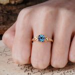 Unique Luxurious 4-Prong Oval Cut Alexandrite Engagement Ring - Additional view
