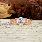 Nature-Inspired, Uniquely Intertwined 4-Prong Round Cut Lab Diamond Engagement Ring - Additional view