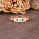 Unique and Luxurious 4-Prong Round Cut Lab Diamond Wedding Ring - Additional view