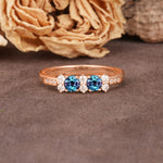 Unique and Luxurious 4-Prong Round Cut Alexandrite Wedding Ring - Additional view