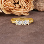 Unique and Luxurious 4-Prong Round Cut Moissanite Wedding Ring - Additional view