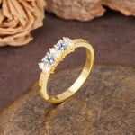 Unique and Luxurious 4-Prong Round Cut Lab Diamond Wedding Ring - Additional view