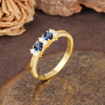 Unique and Luxurious 4-Prong Round Cut Alexandrite Wedding Ring - Additional view