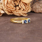 Unique and Luxurious 4-Prong Round Cut Alexandrite Wedding Ring - Additional view