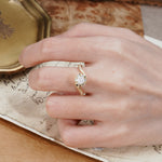 Nature-Inspired Twisted Flower 6-Prong Round Cut Moissanite Engagement Ring - Additional view