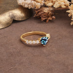 Unique and Luxurious Like 3-Prong Heart Cut Alexandrite Engagement Ring - Additional view
