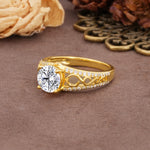 Luxurious and Unique, Entwined 4-Prong Round Cut Lab Diamond Engagement Ring - Additional view