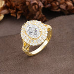 Luxurious Vintage-Style Pavé-Set Diamonds, 4-Prong Oval Cut Moissanite Engagement Ring - Additional view
