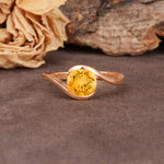Unique Twisted, Entwined Round Cut Citrine Engagement Ring - Additional view