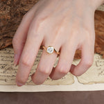 Unique Twisted, Entwined Round Cut Moissanite Engagement Ring - Additional view
