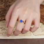 Unique Twisted, Entwined Round Cut Sapphire Engagement Ring - Additional view