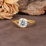 Unique Twisted, Entwined Round Cut Lab Diamond Engagement Ring - Additional view