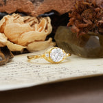 Retro Twisted Demon's Eye — 6-Prong Round Cut Moissanite Engagement Ring - Additional view