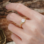 Retro Twisted Demon's Eye — 6-Prong Round Cut Moissanite Engagement Ring - Additional view