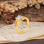 Unique and Luxurious 4-Prong Emerald Cut Lab Diamond Engagement Ring - Additional view