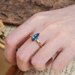 Unique and Luxurious 4-Prong Marquise Cut Alexandrite Engagement Ring - Additional view