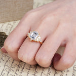 Luxurious and Unique 8-Prong Emerald Cut Lab Diamond Engagement Ring - Additional view