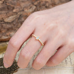 Unique and Classic: Inlaid with an Emerald-Cut Moissanite Engagement Ring - Additional view