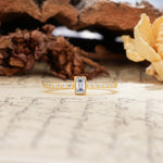 Unique and Classic: Inlaid with an Emerald-Cut Lab Diamond Engagement Ring - Additional view