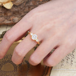 Classic, Luxurious 4-Prong Pear Cut Moissanite Three Stone Engagement Ring - Additional view