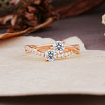 Unique Classic 3-Prong Round CutLab Diamond Engagement Ring - Additional view