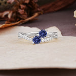 Unique Classic 3-Prong Round CutTanzanite Engagement Ring - Additional view