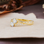 Unique Classic 3-Prong Round CutMoissanite Engagement Ring - Additional view