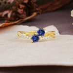 Unique Classic 3-Prong Round CutTanzanite Engagement Ring - Additional view